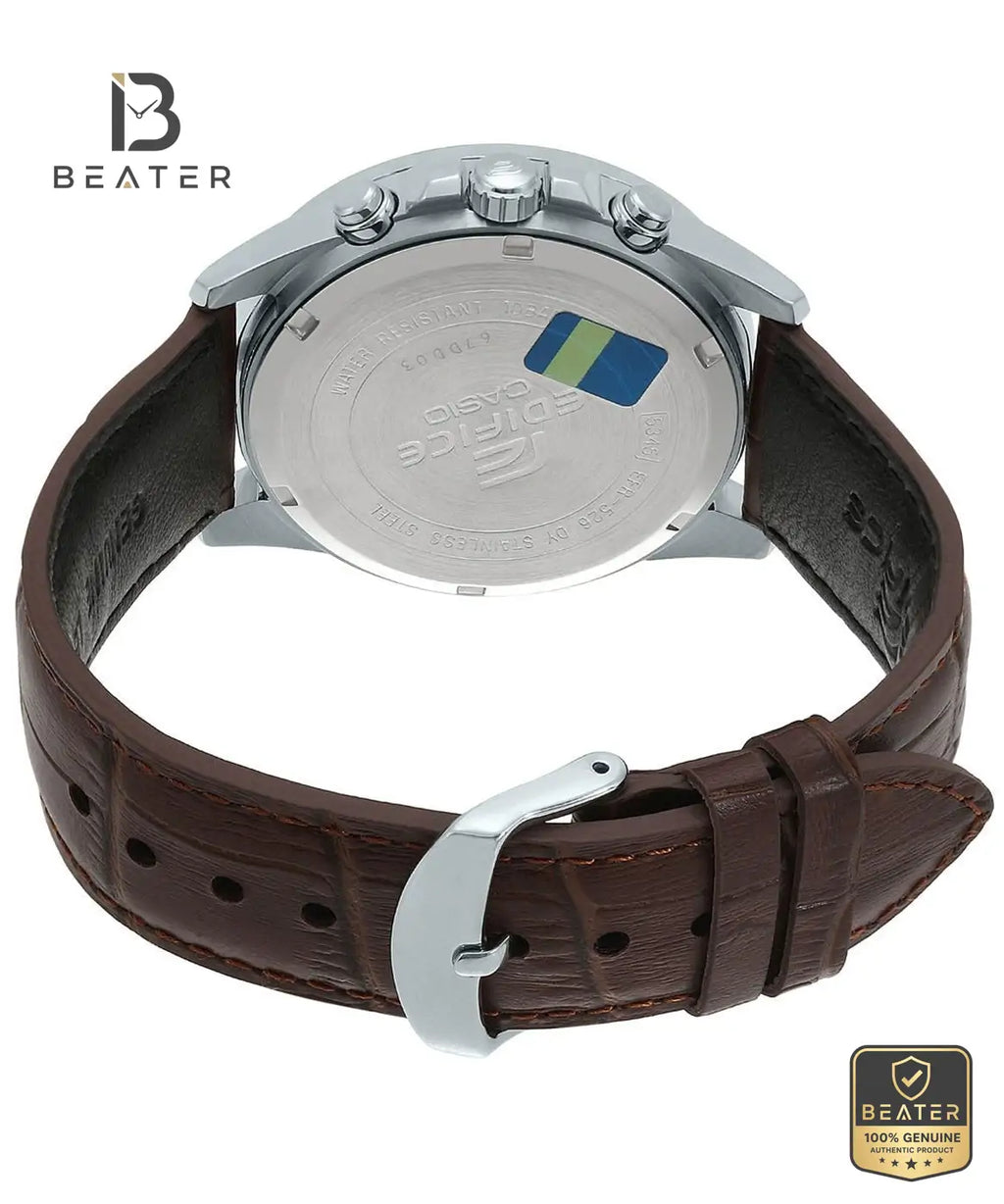 CASIO EDIFICE EFR-526L-7BVUDF-EX303 Men's Genuine Leather Watch View 7 - Beater