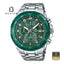 CASIO EDIFICE EFR-539DE-3A Men's Green Dial Watch Front View - Beater