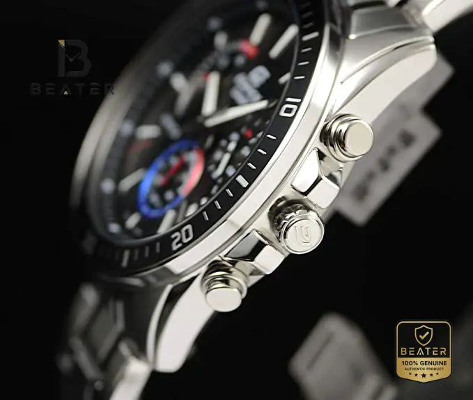 Casio Edifice EFR-552D-1A3VUDF Dial and Bezel Angle View - Beater