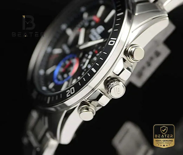 Casio Edifice EFR-552D-1A3VUDF Dial and Bezel Angle View - Beater
