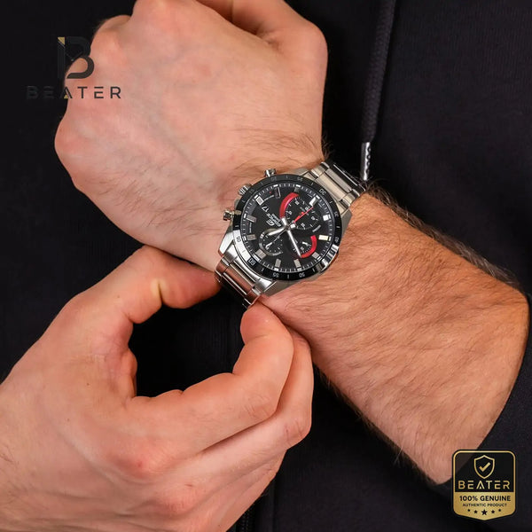 CASIO EDIFICE EFR-571DB-1A1VUDF Black Ion Plated Bezel Case Profile - Beater