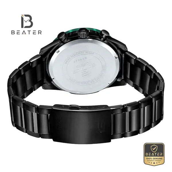 Casio Edifice EFR-571DC-1AVUDF Black Dial Case and Bezel Profile - Beater