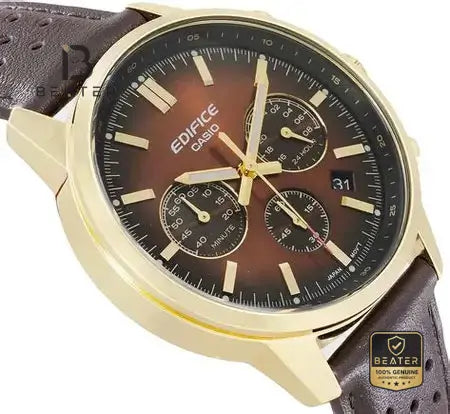 CASIO EDIFICE EFR-575CL-5A Brown Gradient Dial Case & Bezel Profile - Beater