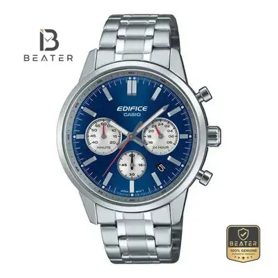 CASIO EDIFICE EFR-575D-2A Men's Blue Dial Watch Front Dial View - Beater Main image