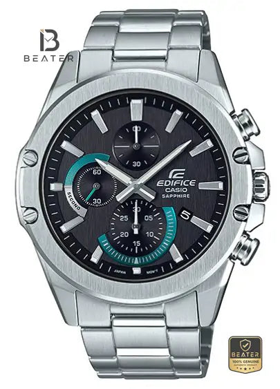 CASIO EDIFICE EFR-S567D-1AVUDF Men's Black Dial Stainless Steel Watch Front Dial View - Beater
