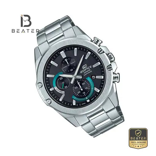 CASIO EDIFICE EFR-S567D-1AVUDF Black Dial Case & Stainless Steel Bracelet Profile - Beater