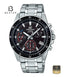 Casio Edifice EFV-540D-1AVUDF Men's Black Dial Watch Front View - Beater