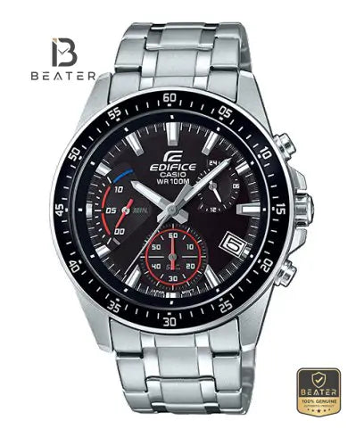 Casio Edifice EFV-540D-1AVUDF Men's Stainless Steel Band and Clasp Detail - Beater