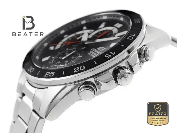 CASIO EDIFICE EFV-550D-1AVUDF Men's Chronograph Watch Side View - Beater