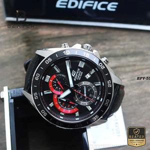 CASIO EDIFICE EFV-550L-1AVUDF Men's Watch Front Dial View - Beater
