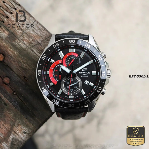 CASIO EDIFICE EFV-550L-1AVUDF Men's Watch View 3 - Beater