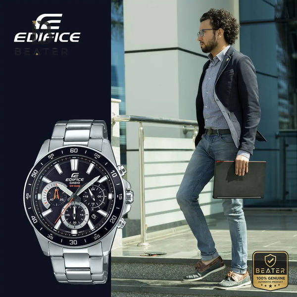 CASIO EDIFICE EFV-570D-1AVUDF Men's Watch Wrist Profile - Beater
