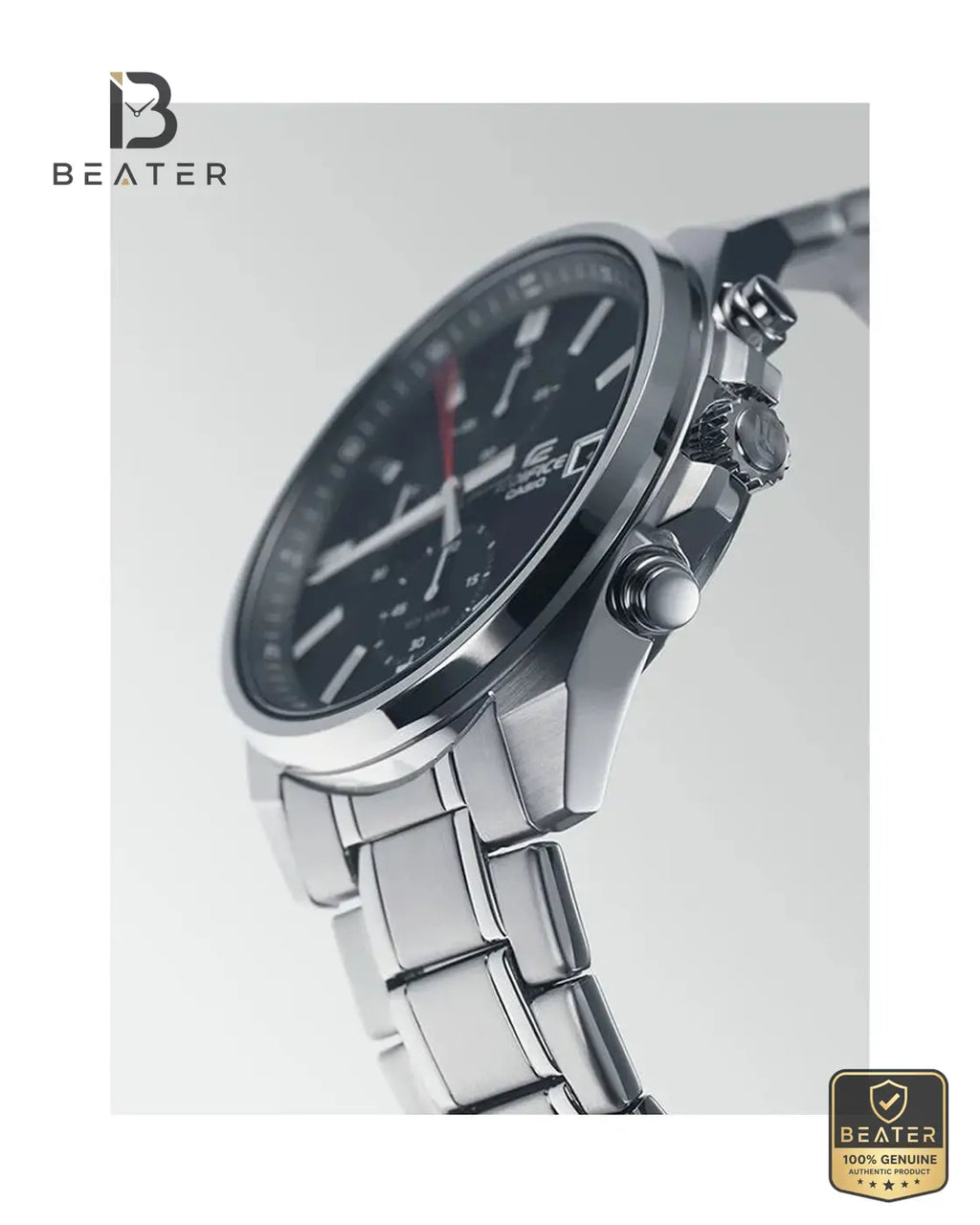 CASIO EDIFICE EFV-610D-1AVUDF Stainless Steel Case & Bezel Profile - Beater