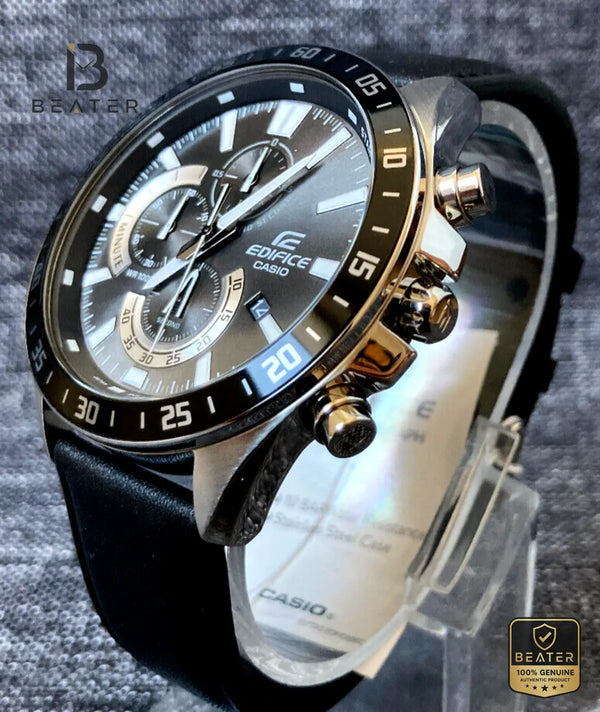 CASIO EDIFICE EFV-620L-1A Men's Watch Wrist Profile View - Beater