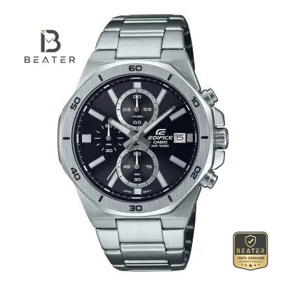CASIO EDIFICE EFV-640D-1A Men's Stainless Steel Case and Bezel Profile - Beater