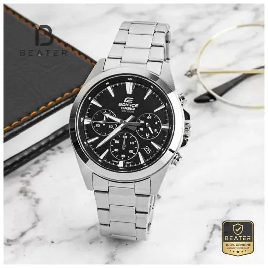 Casio Edifice EFV-650D-1AVUDF Men's Watch Front Dial View - Beater