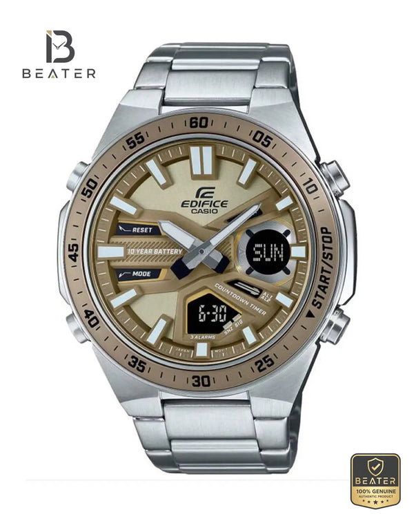 Casio Edifice EFV-C110D-5ADF Men's Bronze Dial Watch Front View - Beater