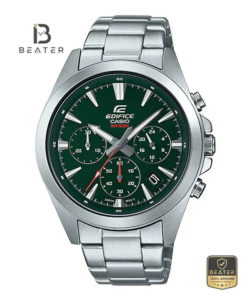 Casio EFV-630D-3A Men's Stainless Steel Band and One-Touch Clasp Detail - Beater
