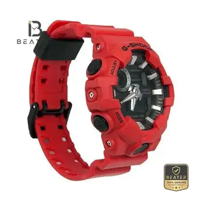Casio G-Shock GA-700-4ADR Men's Red Resin Strap Watch Secondary image