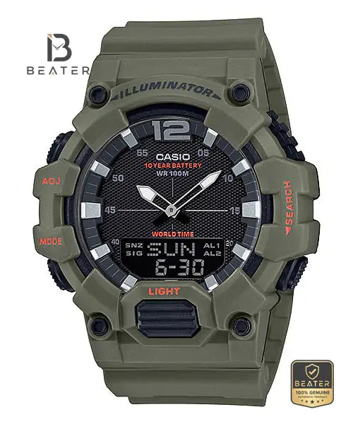 CASIO HDC-700-3A2 Men's Analog Digital Watch Front Dial View - Beater