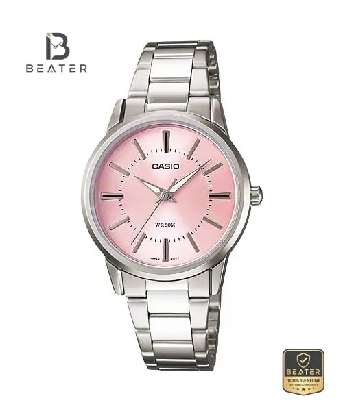 CASIO LTP-1303D-4AVDF Women's Stainless Steel Bracelet Watch Front Dial View - Beater