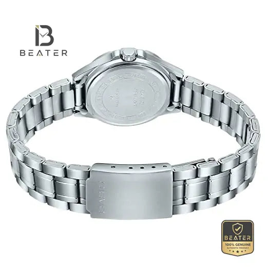 CASIO LTP-1308D-1A2VDF Stainless Steel Band & Triple-Fold Clasp Detail - Beater
