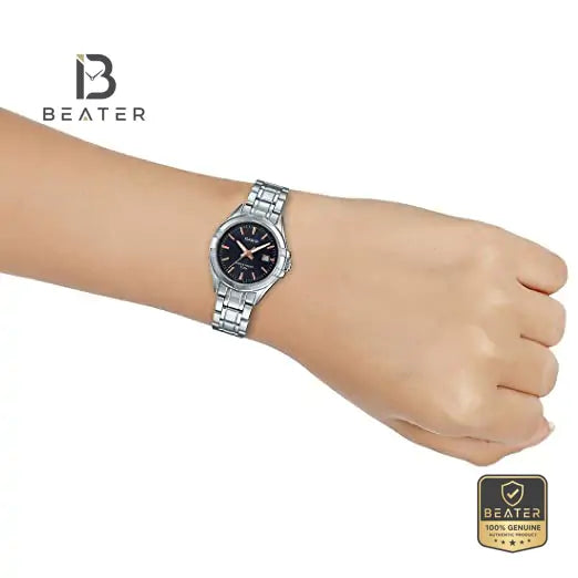 CASIO LTP-1308D-1A2VDF Women's Analog Watch Side Profile View - Beater