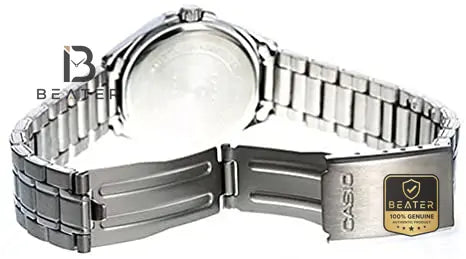 CASIO LTP-1308D-1AVDF Black Dial Stainless Steel Bracelet & Clasp Detail - Beater