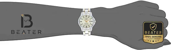 CASIO LTP-V004SG-9A Women's Two Tone Bracelet Watch Side View 4 - Beater