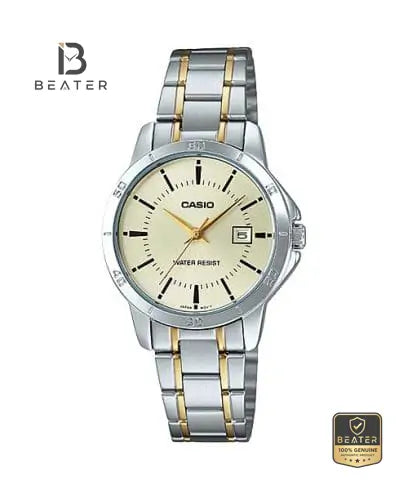 CASIO LTP-V004SG-9A Women's Watch Front Dial View - Beater