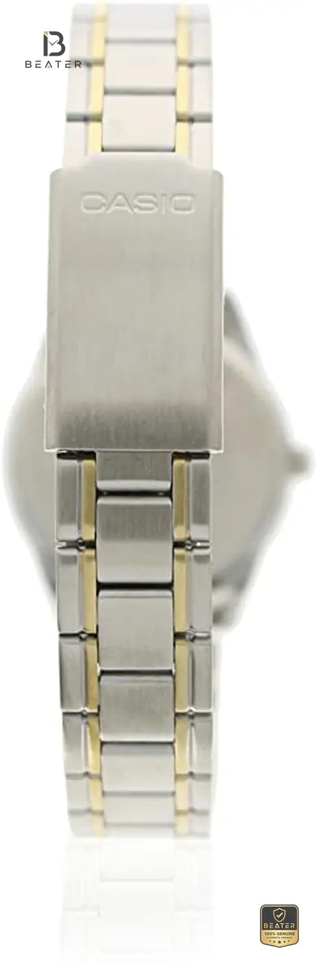 CASIO LTP-V005SG-7AUDF Women's Gold Ion Plated Stainless Steel Bracelet and Clasp Detail - Beater