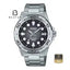 CASIO MTD-140D-1A Men's Black Dial Stainless Steel Bracelet Watch Front Dial View - Beater