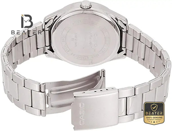 CASIO MTP-1302D-7A1VDF Stainless Steel Bracelet & Triple-Fold Clasp Detail - Beater