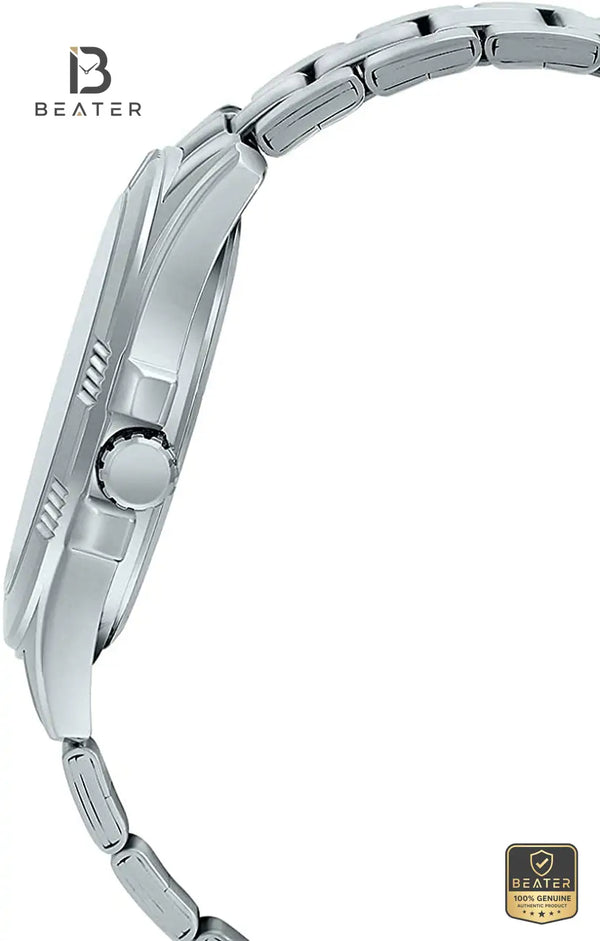 CASIO MTP-1308D-2AVDF Men's Blue Dial Watch Side Angle View - Beater