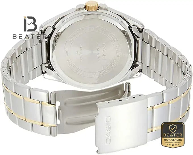 CASIO MTP-1308SG-7AVDF Stainless Steel Band and Triple-Fold Clasp Detail - Beater