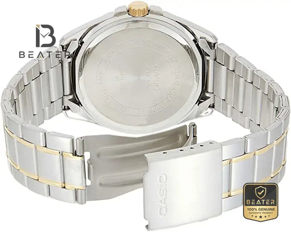 CASIO MTP-1308SG-7AVDF Stainless Steel Band and Triple-Fold Clasp Detail - Beater