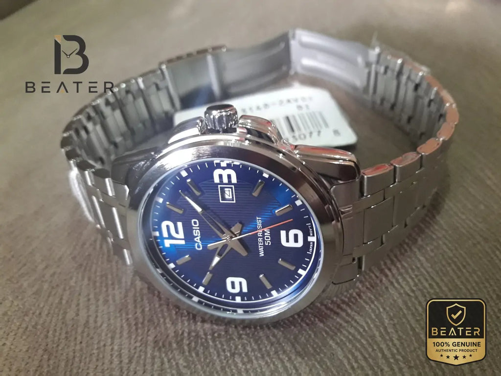 Casio MTP-1314D-2A Men's Watch Bracelet Detail View 7 - Beater