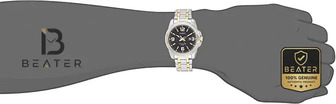 CASIO MTP-1314SG-1AV Men's Two-Tone Watch Wrist Profile View - Beater