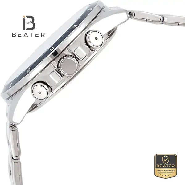 Casio MTP-1374D-2AVDF Men's Stainless Steel Bracelet and Clasp Detail - Beater
