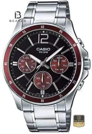 CASIO MTP-1374D-5AVDF Men's Analog Watch Front Dial View - Beater