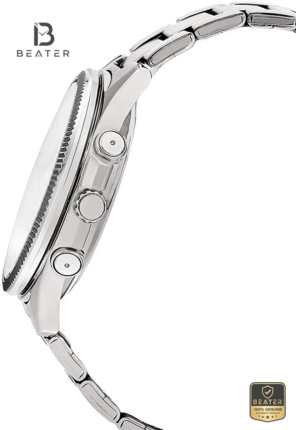 Casio MTP-1375D-2A1VDF Stainless Steel Bracelet and Clasp Detail - Beater