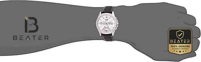 Casio MTP-1375L-7AVDF Day-Date Indicator Close-Up - Beater