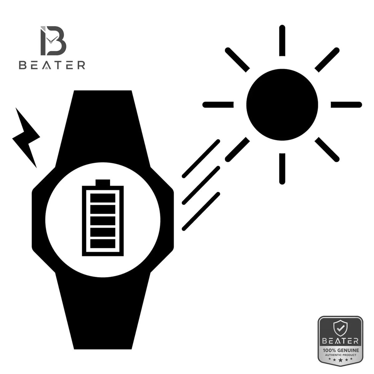 CASIO MTP-B135B-1A Stainless Steel Band and One-Touch 3-Fold Clasp Detail - Beater