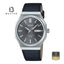 CASIO MTP-E735L-8AVDF Men's Silver Case Leather Strap Watch Front Dial View - Beater