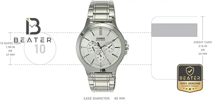 CASIO MTP-V300D-7AUDF Men's Watch Case Side Profile - Beater