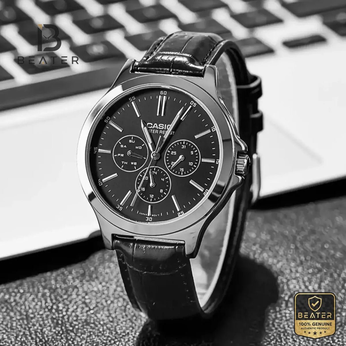 CASIO MTP-V300L-1AUDF Men's Watch Front Dial View - Beater