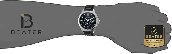 CASIO MTP-V300L-1AUDF Men's Black Dial Watch Wrist View - Beater
