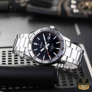 CASIO MTP-VD01D-1E2V Men's Black Dial Watch Front View - Beater