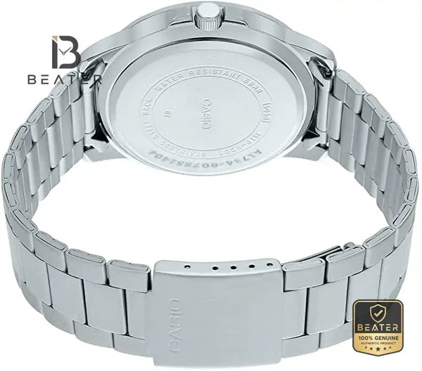 CASIO MTP-VD01D-1E2V Men's Black Dial Date Window Detail - Beater