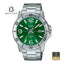 CASIO MTP-VD01D-3BV Men's Watch Green Dial Front View - Beater